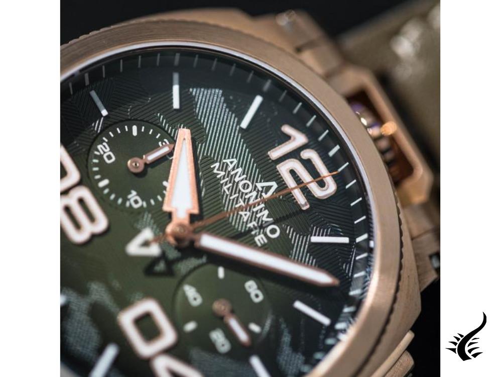 Anonimo Alpini-Camouflage Khaki Automatic Watch, Bronze, Green, 43,4 mm, L.E.