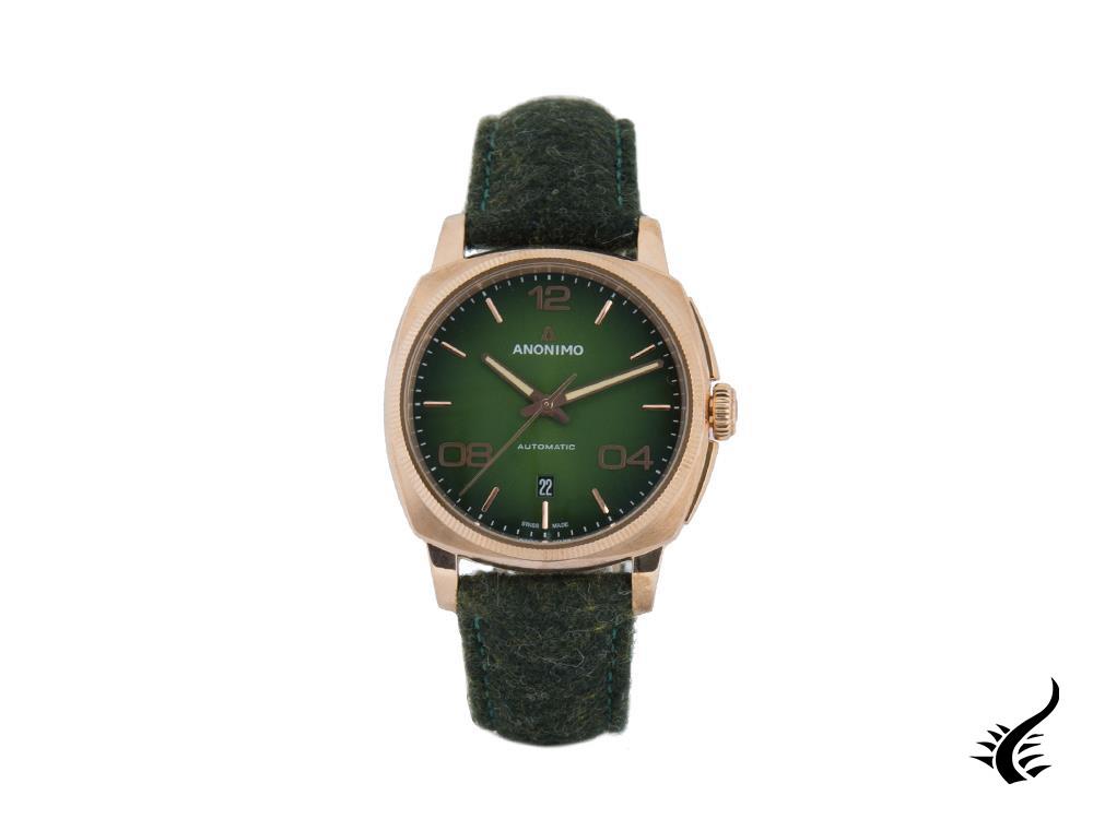 Anonimo Epurato Automatic Watch, Bronze, Green, 42 mm, Felt, AM-4000.04.466.F66