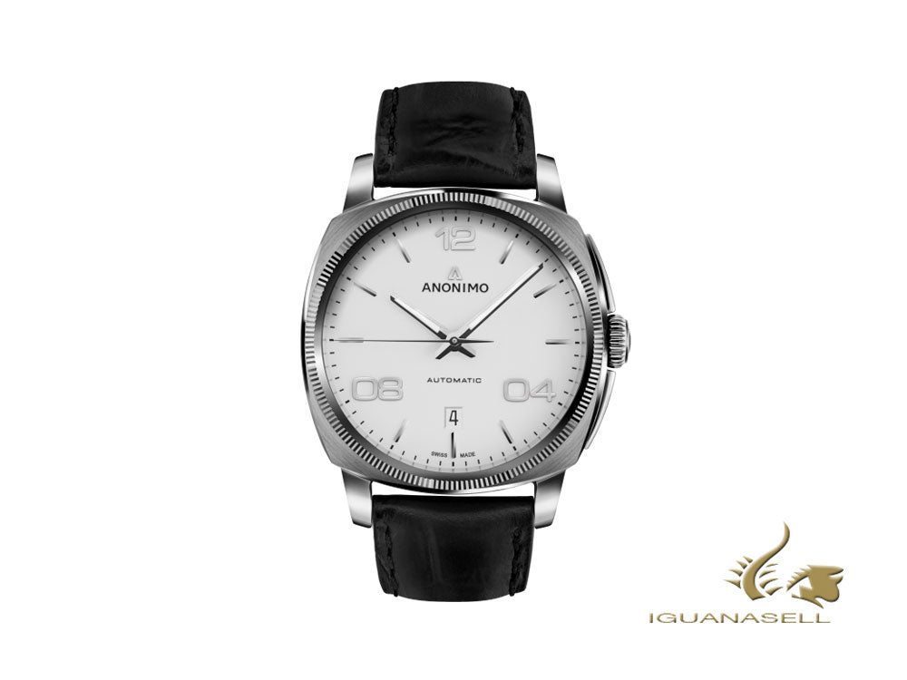 Anonimo Epurato Automatic Watch, White, 42 mm, Leather strap, AM-4000.01.100.W11