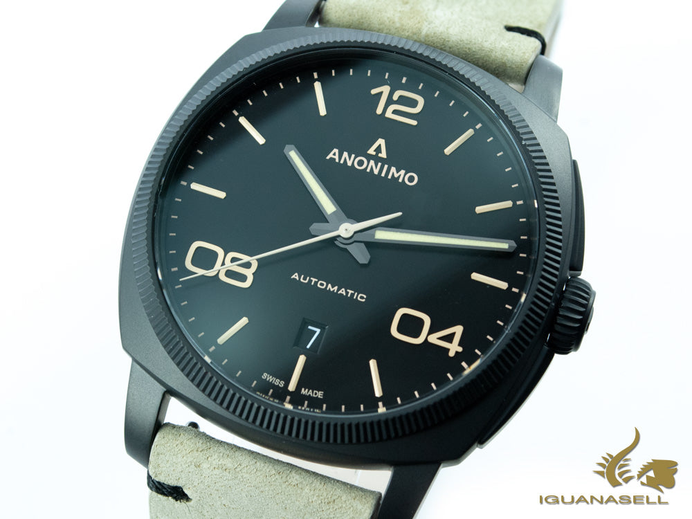 Anonimo Epurato Safari Automatic Watch, DLC, Black, 42mm, AM-4000.02.292.K19