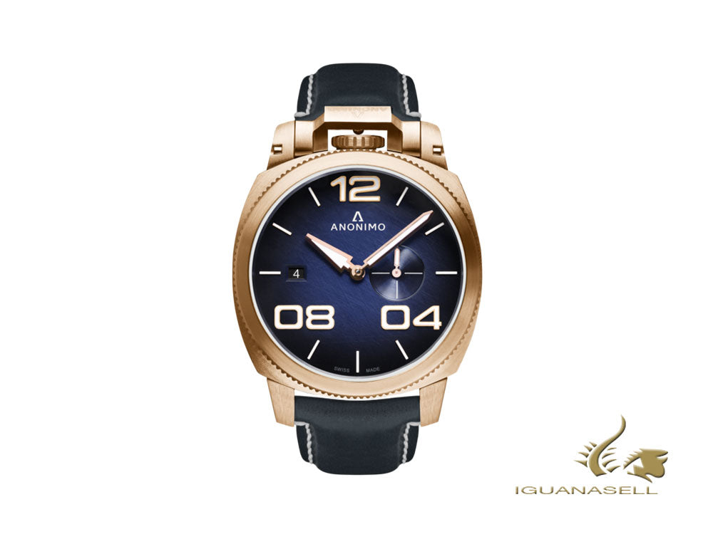 Montre Automatique Anonimo Militare, Bleu, Bronze 43,4 mm, AM-1020.04.003.A03