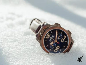 Montre automatique Anonimo Militare Chrono en bronze oxydé, bleu, 43,5 mm, LE