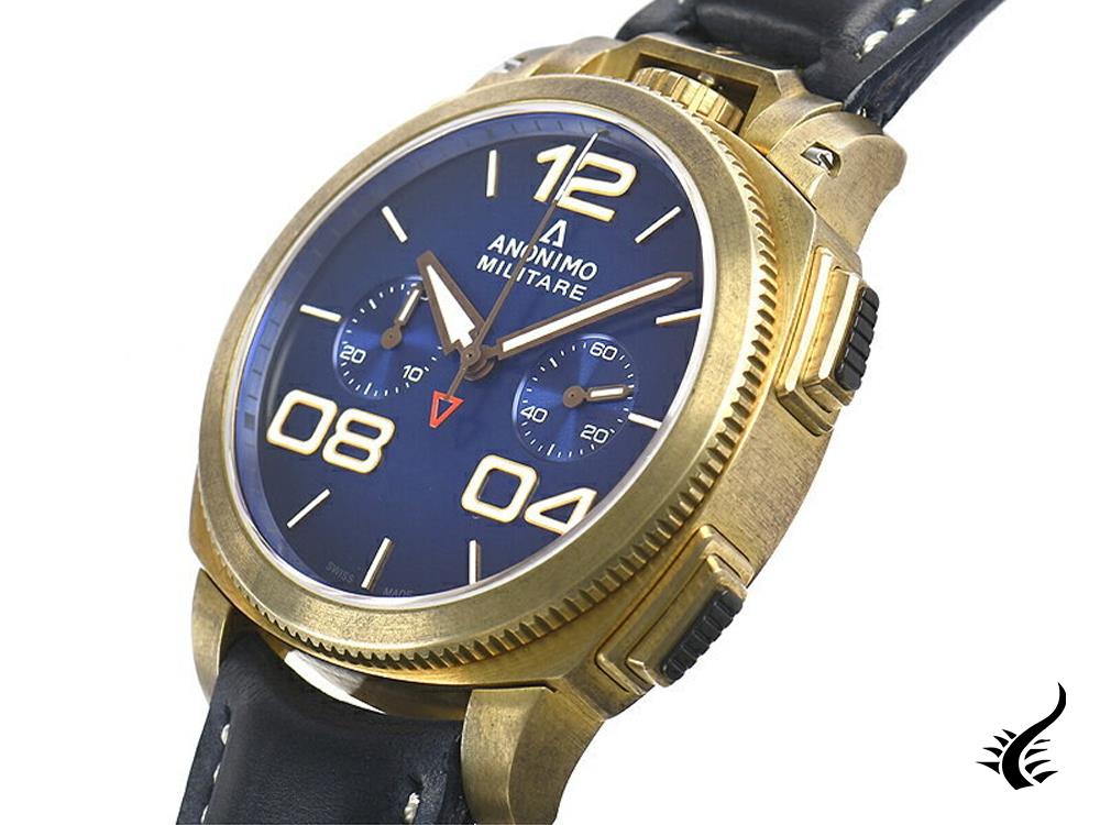 Montre Automatique Anonimo Militare Chrono, Bronze, 43,4 mm, AM-1120.04.003.A03