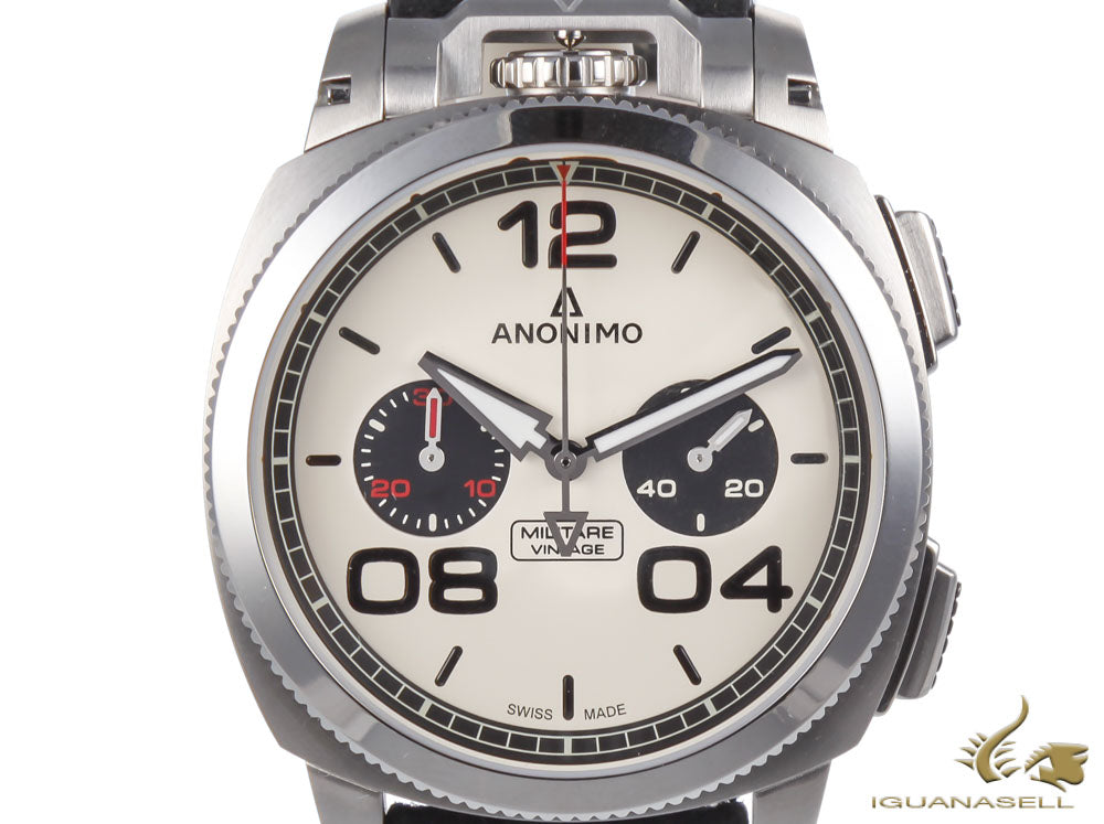 Anonimo Militare Chrono Vintage Panda Automatic Watch, Beige, AM-1122.01.001.A01