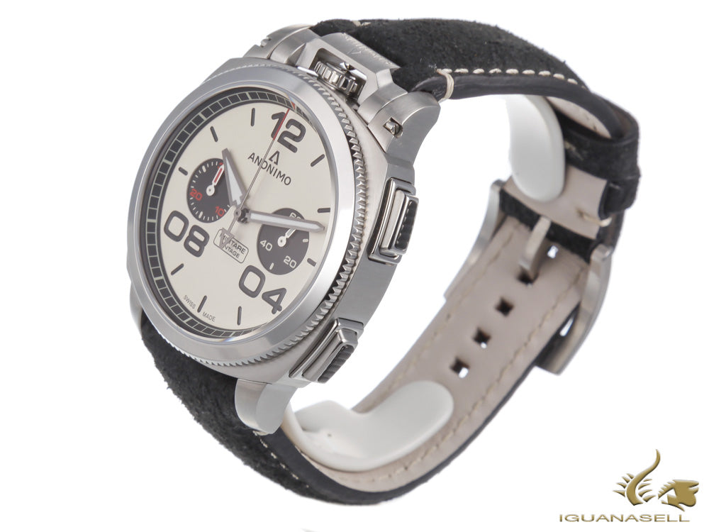 Anonimo Militare Chrono Vintage Panda Automatic Watch, Beige, AM-1122.01.001.A01