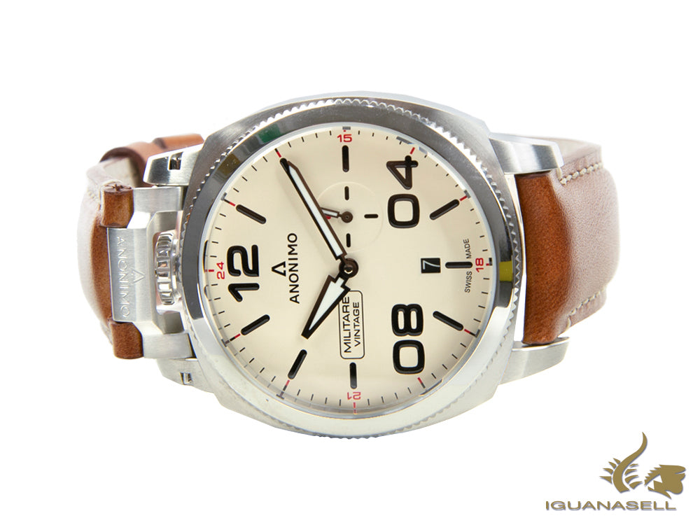 Anonimo Militare Vintage Automatic Watch, White, 43,4 mm, AM-1021.01.001.A02