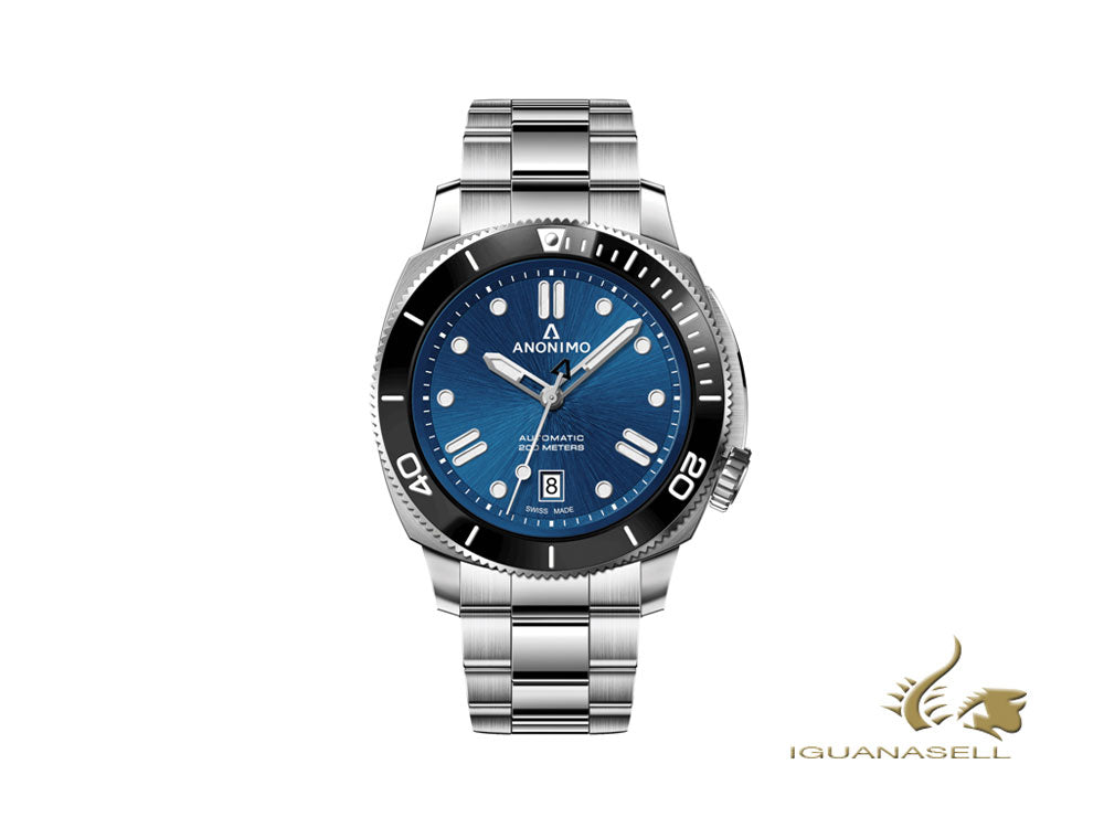 Anonimo Nautilo Classic Blue Automatic Watch, Blue, 42 mm, AM-5009.09.103.M01