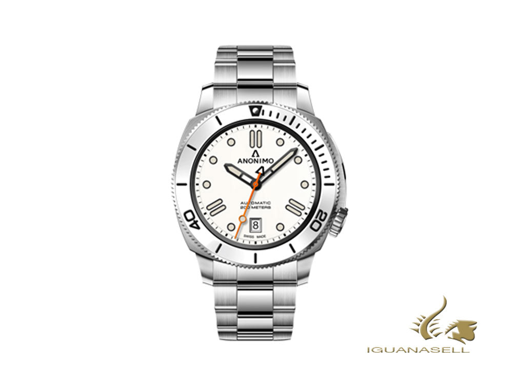 Anonimo Nautilo Classic White Automatic Watch, 42 mm, 20 atm, AM-5009.00.770.M01