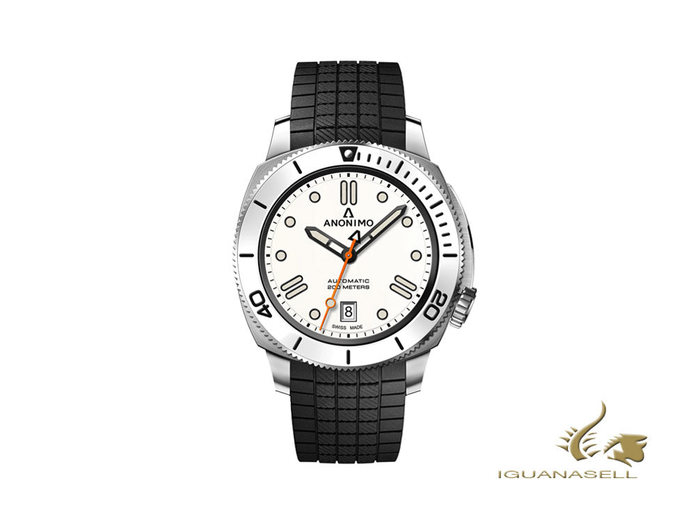 Anonimo Nautilo Classic White Automatic Watch, 42 mm, 20 atm, AM-5009.00.770.R11