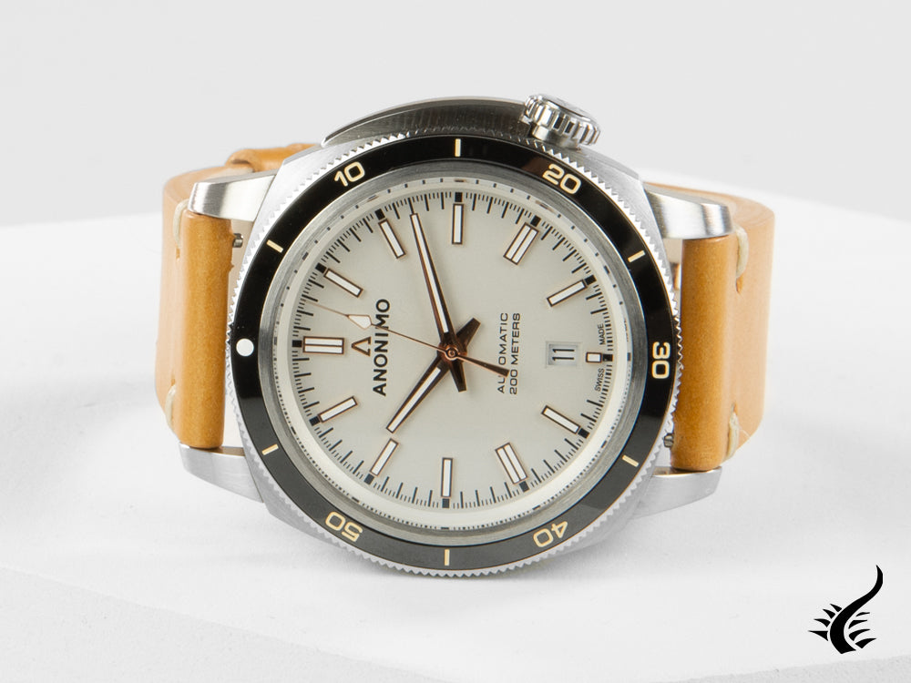 Anonimo Nautilo Vintage Automatic Watch, Beige, 42mm, 20 atm, AM-5019.19.240.I05