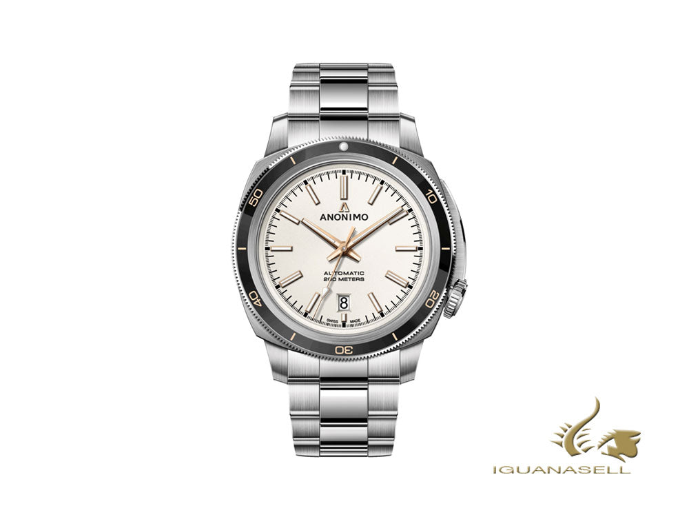 Anonimo Nautilo Vintage Automatic Watch, Beige, 42mm, 20 atm, AM-5019.19.240.M01