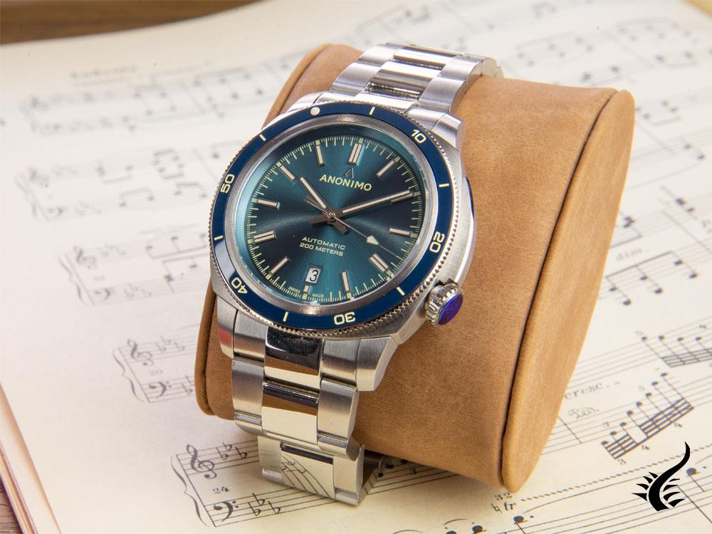 Anonimo Nautilo Vintage Automatic Watch, Blue, 42 mm, 20 atm, AM-5019.06.103.M01