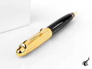 Aurora 88 Ballpoint pen, Black resine, Gold plated trim, 831