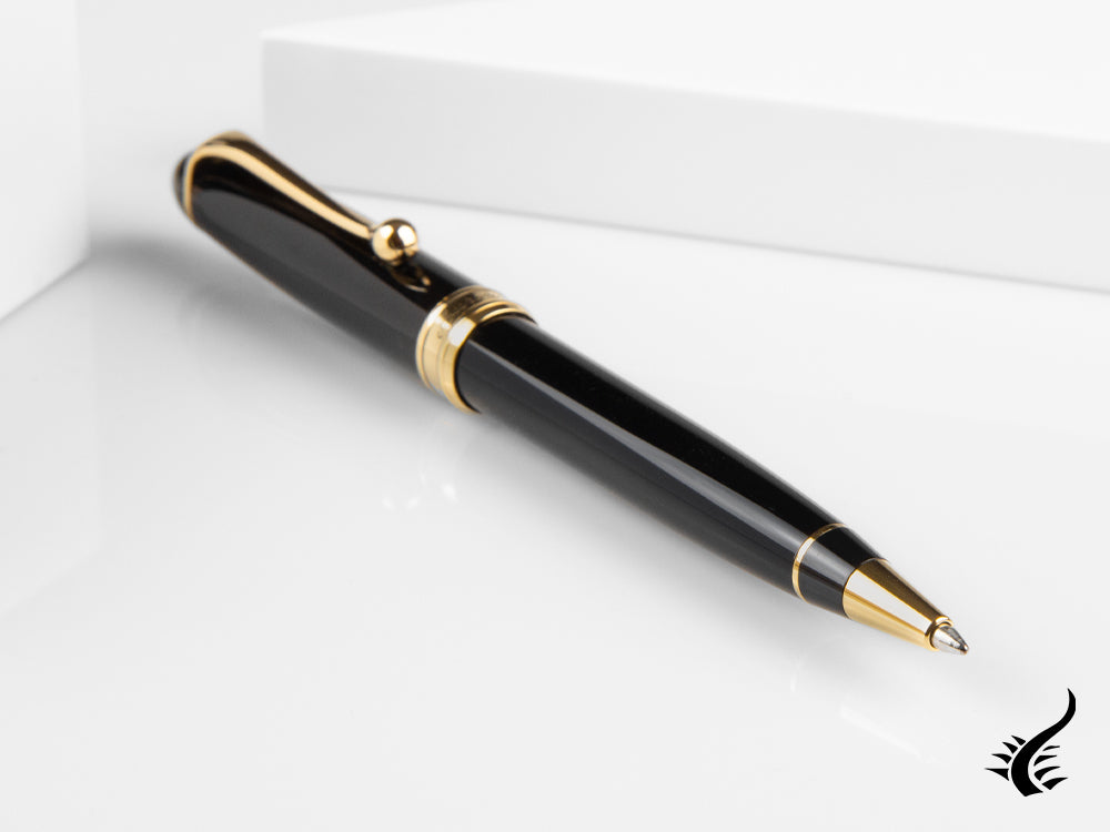 Aurora 88 Ballpoint pen, Resin, Black, Gold plated, 830