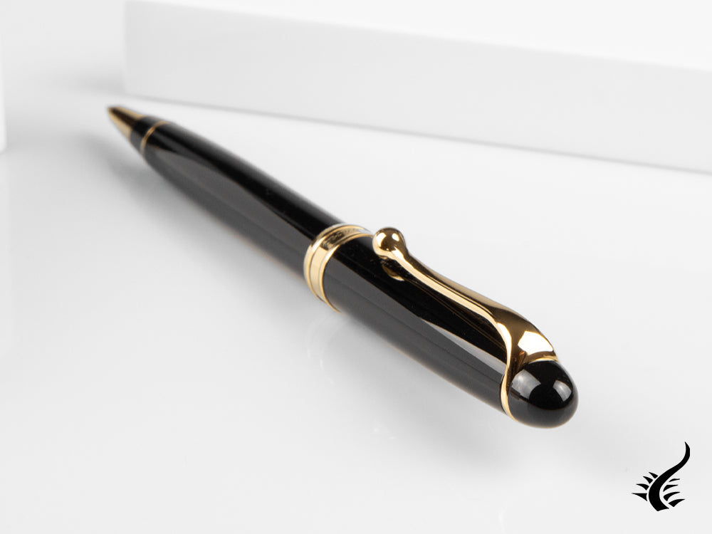 Aurora 88 Ballpoint pen, Resin, Black, Gold plated, 830