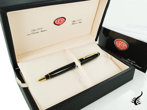 Aurora 88 Ballpoint pen, Resin, Black, Gold plated, 830