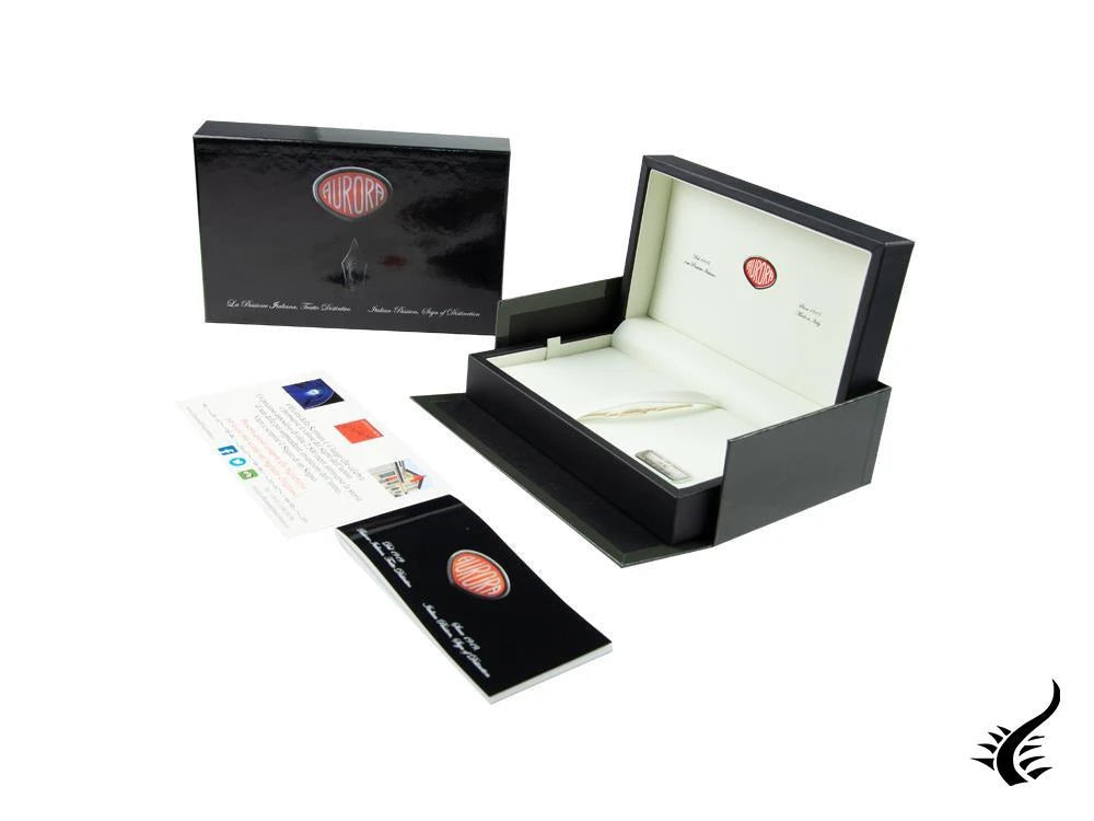 Aurora 88 Big Fountain Pen, Black Resin, Chrome trim, 800C