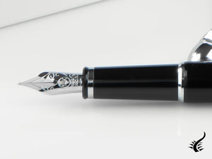 Stylo plume Aurora 88, résine noire, garniture chromée, 817