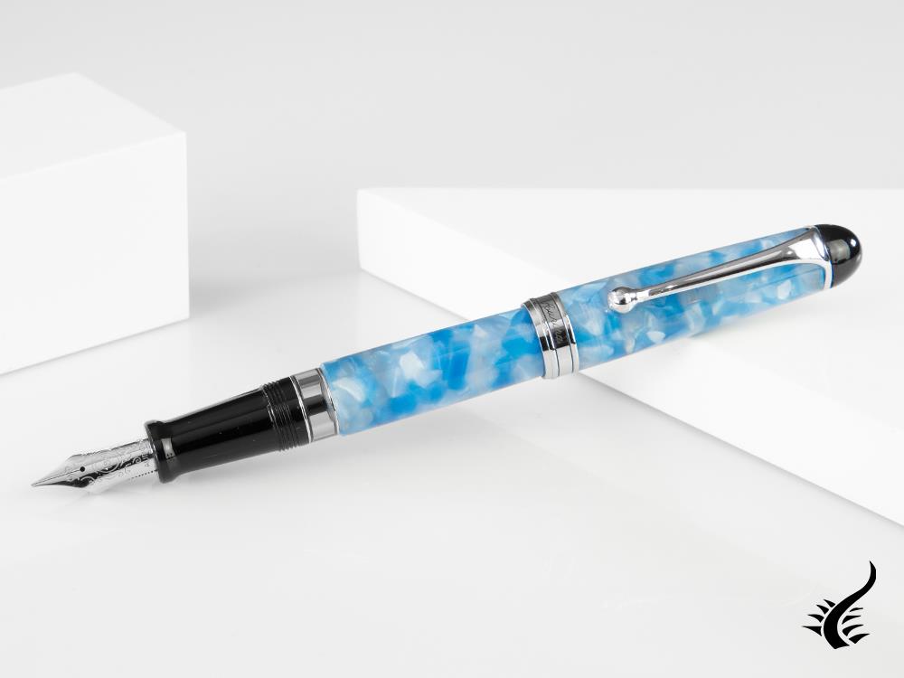 Aurora 88 Plutone Fountain Pen, Blue, Limited Edition, 888-PL