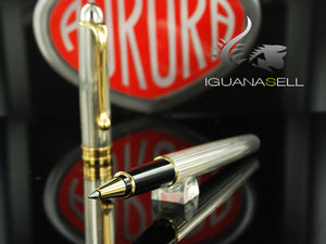 Aurora, 88, Aurora 88 Rollerball pen, Gold trim, Silver .925, 876