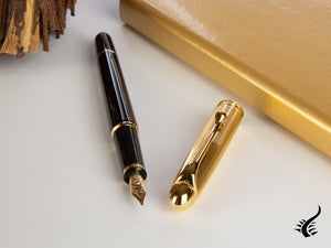 Aurora 88 Small Fountain Pen, Resin, Gold plated, 811