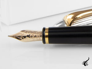 Aurora 88 Small Fountain Pen, Resin, Gold plated, 814