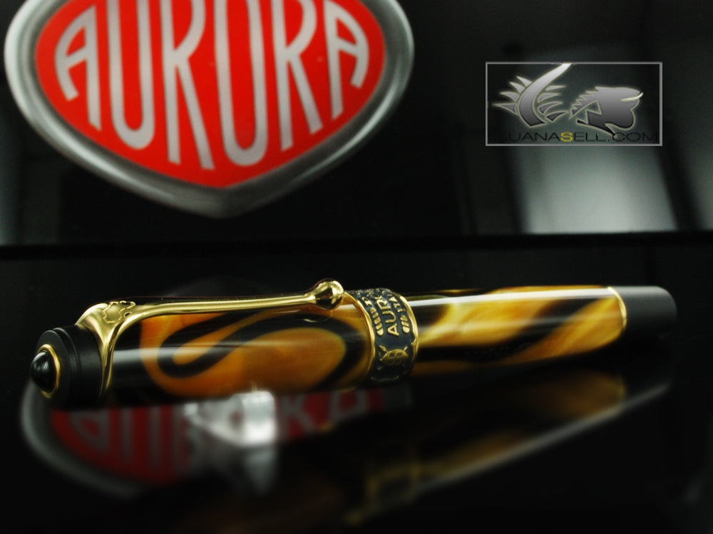 Aurora Afrika Rollerball pen, Limited Edition, Marbled resin, Gold trims, 527