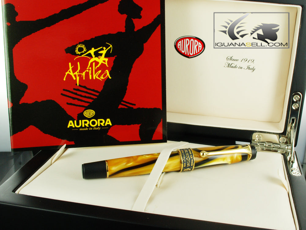 Aurora Afrika Rollerball pen, Limited Edition, Marbled resin, Gold trims, 527