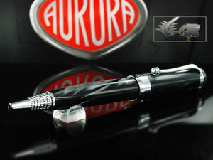 Aurora Alpha Ballpoint pen, Resin, Chrome Trim, Black, H31CN