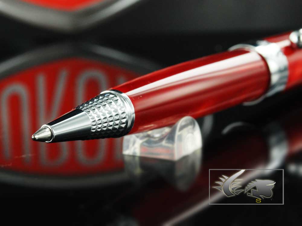 Aurora Alpha Ballpoint pen, Resin, Chrome Trim, Red, H31CR