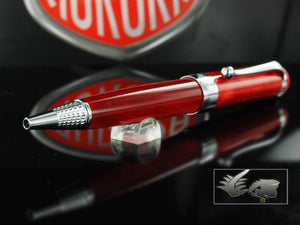 Aurora Alpha Ballpoint pen, Resin, Chrome Trim, Red, H31CR