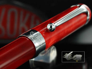 Aurora Alpha Ballpoint pen, Resin, Chrome Trim, Red, H31CR