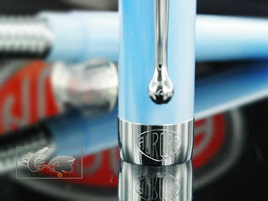 Aurora Alpha Sky Rollerball pen, Resin, Chrome Trim, Blue H71CA