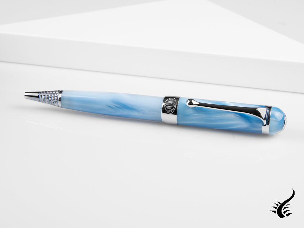 Aurora Alpha Sky Ballpoint pen, Resin, Chrome Trim, Blue, H31CA