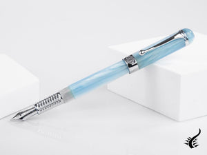 Aurora Alpha Sky Fountain Pen, Resin, Chrome Trim, H11CA