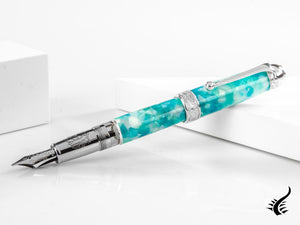 Aurora Ambienti Tropics Fountain Pen, Blue, Limited Edition, 946-ATR