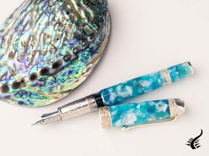 Stylo plume Aurora Ambienti Tropics, bleu, édition limitée, 946-ATR