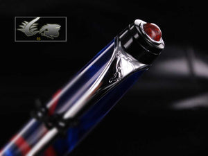 Aurora America Ballpoint pen, Limited Edition, Marbled resin, Chrome trims