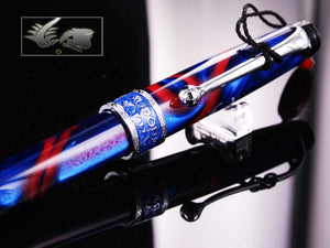 Aurora America Ballpoint pen, Limited Edition, Marbled resin, Chrome trims