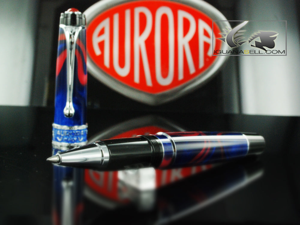 Aurora America Rollerball Pen, Limited Edition, Marbled resin, Chrome trims