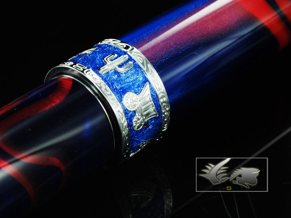 Aurora America Rollerball Pen, Limited Edition, Marbled resin, Chrome trims