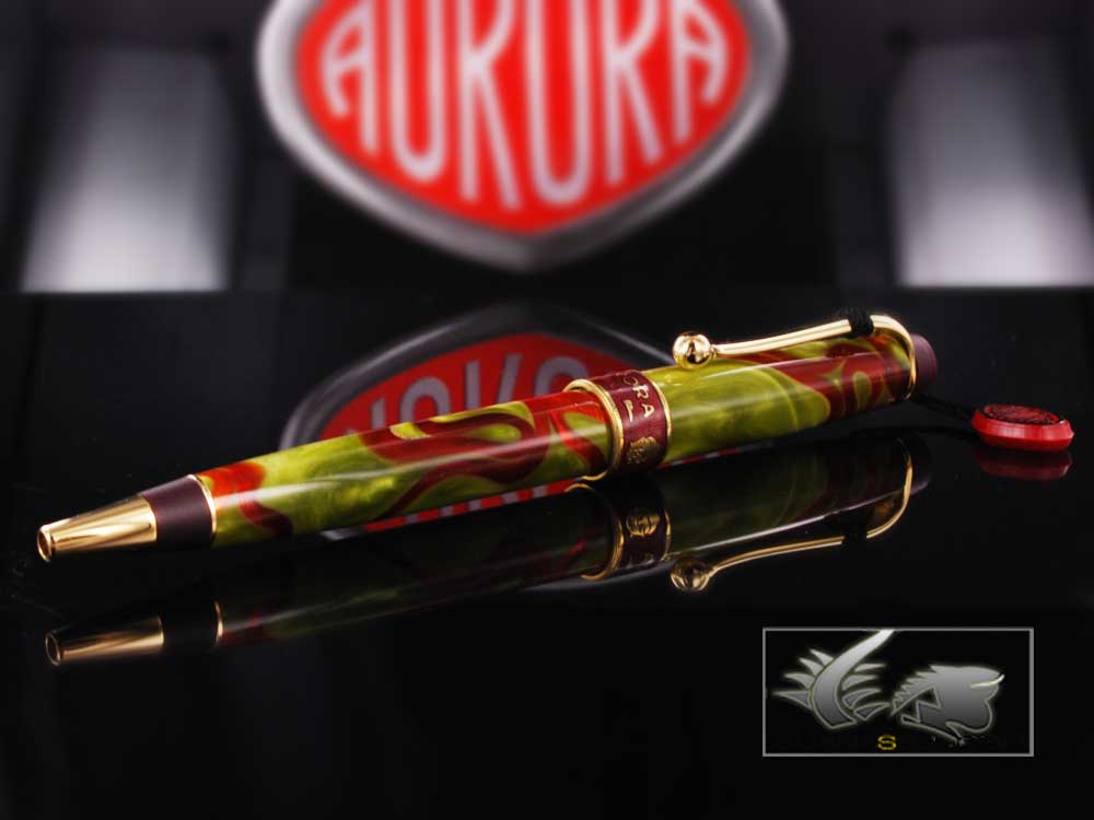 Aurora Asia Ballpoint Pen, Limited Edition, Marbled resin, Gold trims, 534