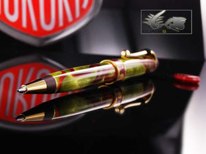 Aurora Asia Ballpoint Pen, Limited Edition, Marbled resin, Gold trims, 534