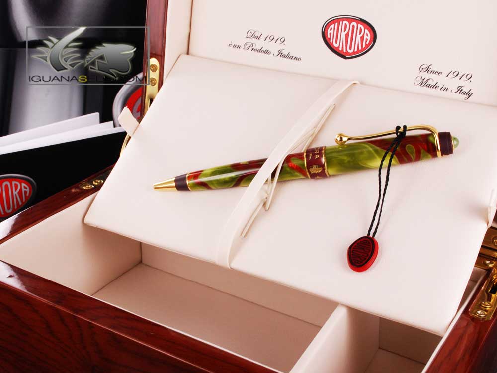 Aurora Asia Ballpoint Pen, Limited Edition, Marbled resin, Gold trims, 534