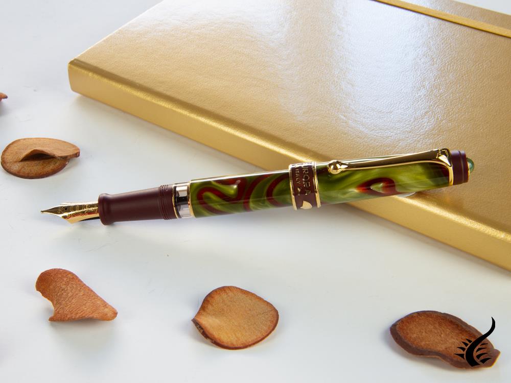 Aurora Asia Marbled Fountain Pen, Limited Edition, Marbled resin, 533