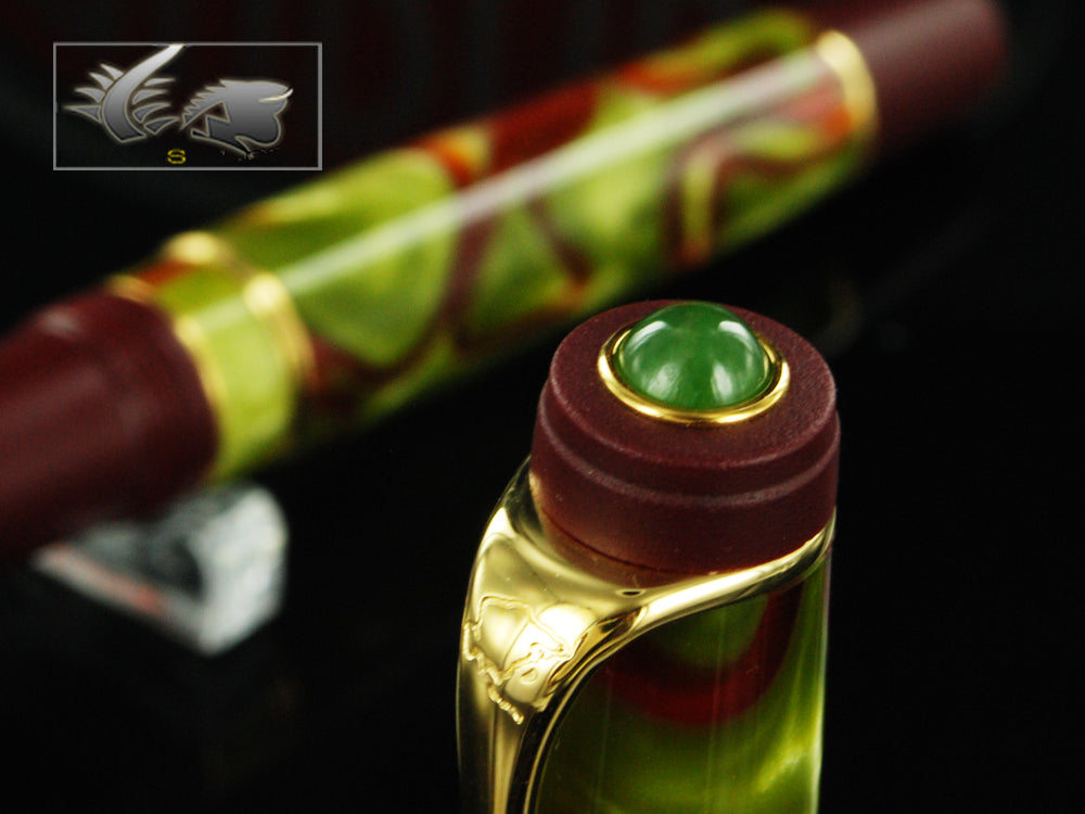 Aurora Asia Rollerball Pen, Limited Edition, Marbled resin, Gold trims, 535