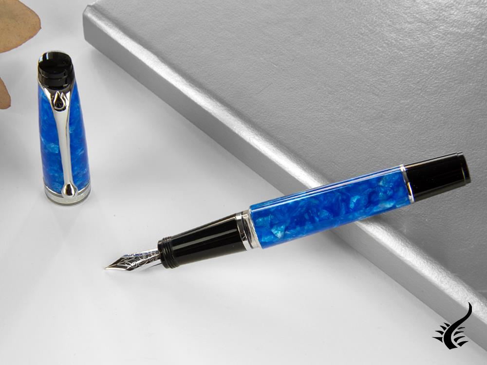 Aurora Aurea Minima Acqua Fountain Pen, Marbled resin, Limited Edition