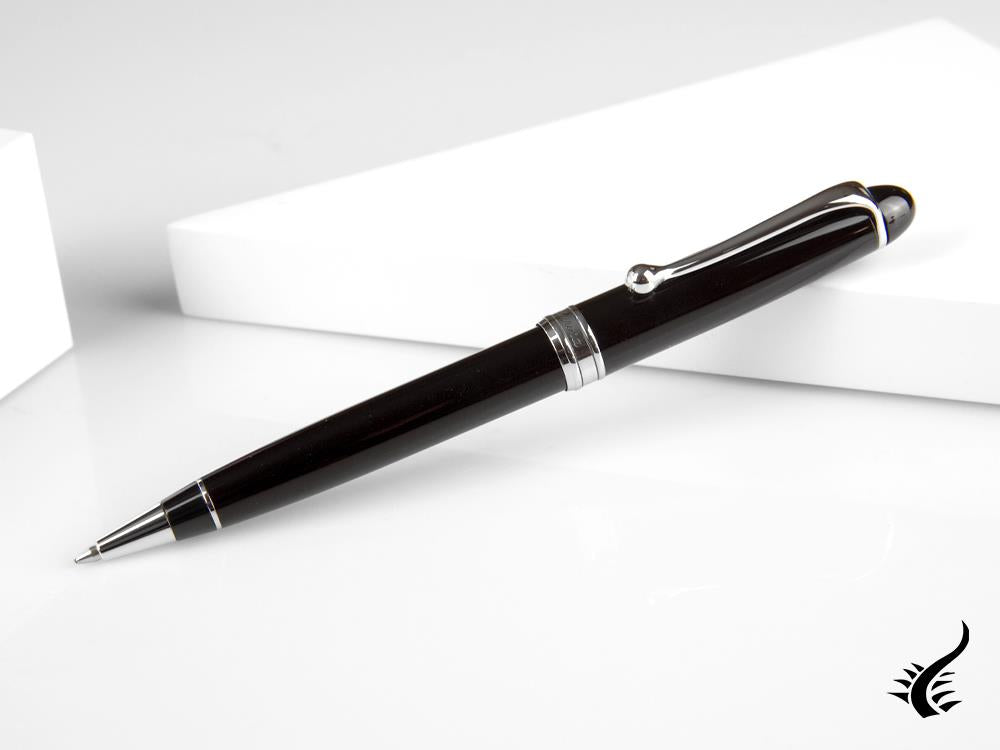 Aurora 88 Ballpoint pen, Resin, Black, Chrome Trim, 830C