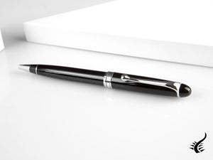 Aurora 88 Ballpoint pen, Resin, Black, Chrome Trim, 830C