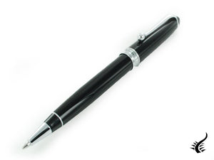 Aurora 88 Ballpoint pen, Resin, Black, Chrome Trim, 830C